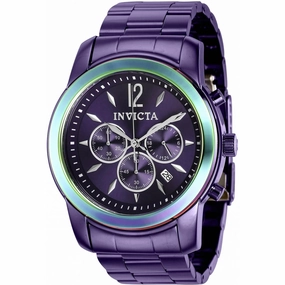 Invicta Men's Watch - Specialty Chrono Purple Dial Stainless Steel Bracelet | 40495