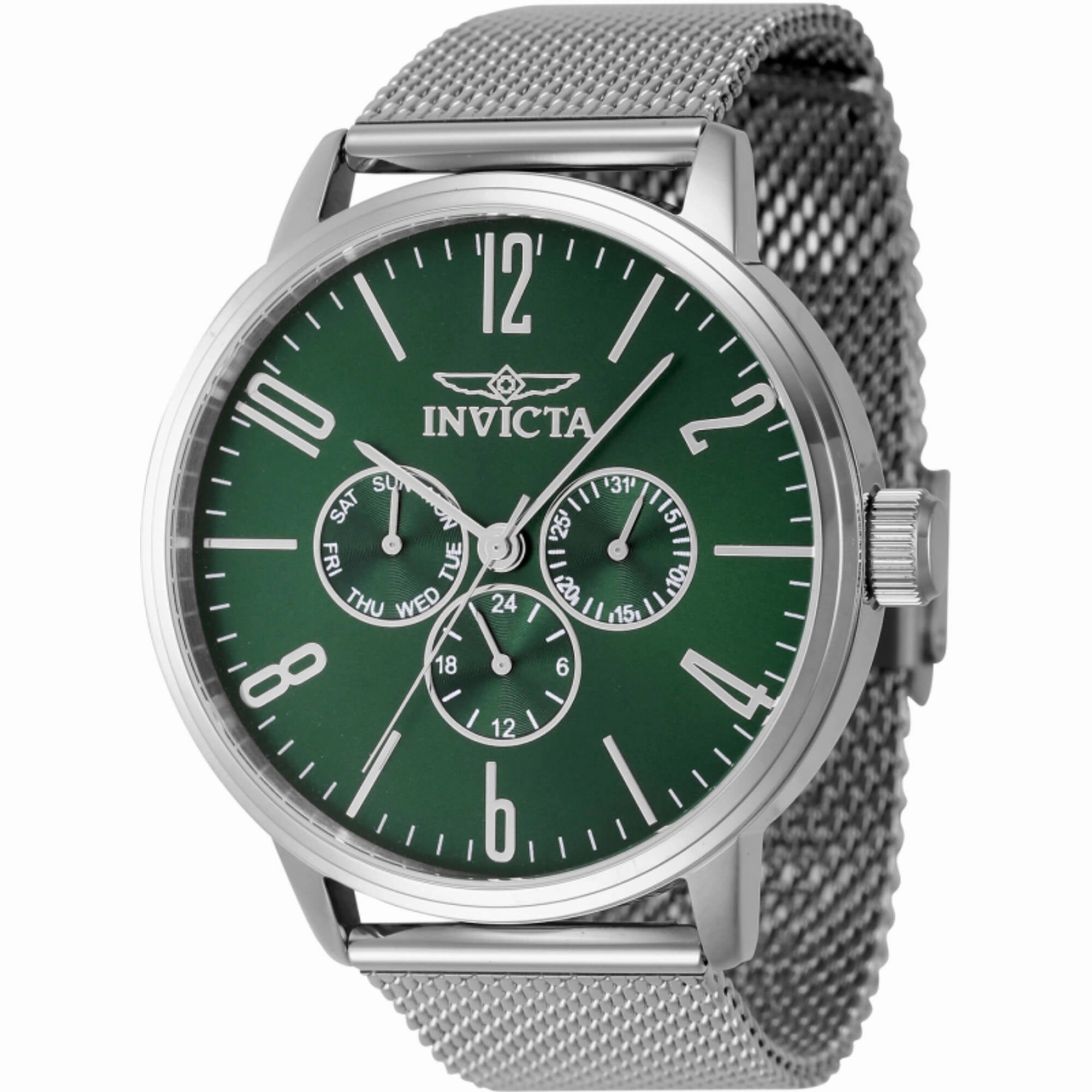 Invicta Men's Watch - Specialty Green Dial Stainless Steel Mesh Bracelet | 47120