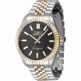Invicta Men's Watch - Specialty Quartz Black Dial Two Tone Steel Bracelet | 47483