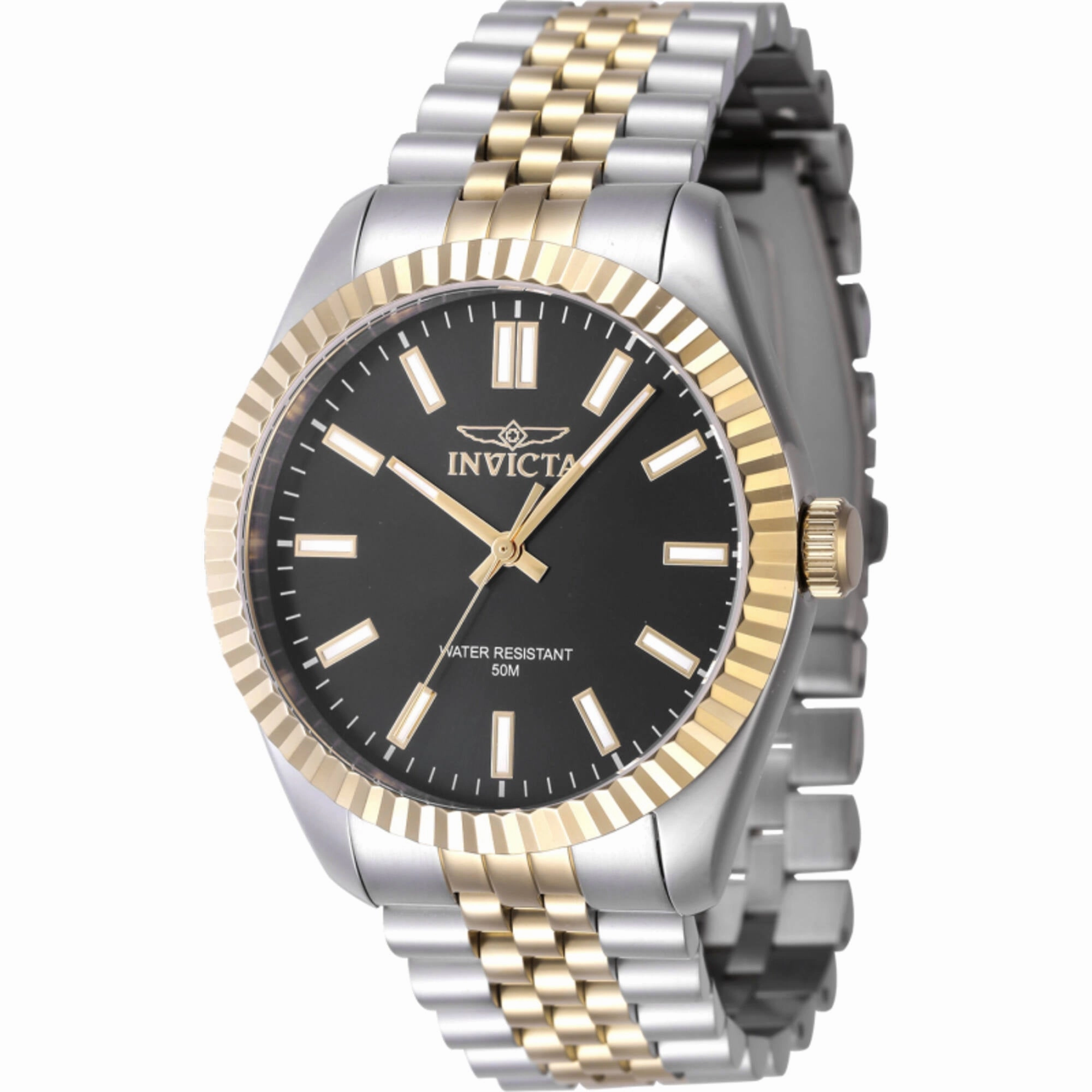 Invicta Men's Watch - Specialty Quartz Black Dial Two Tone Steel Bracelet | 47483