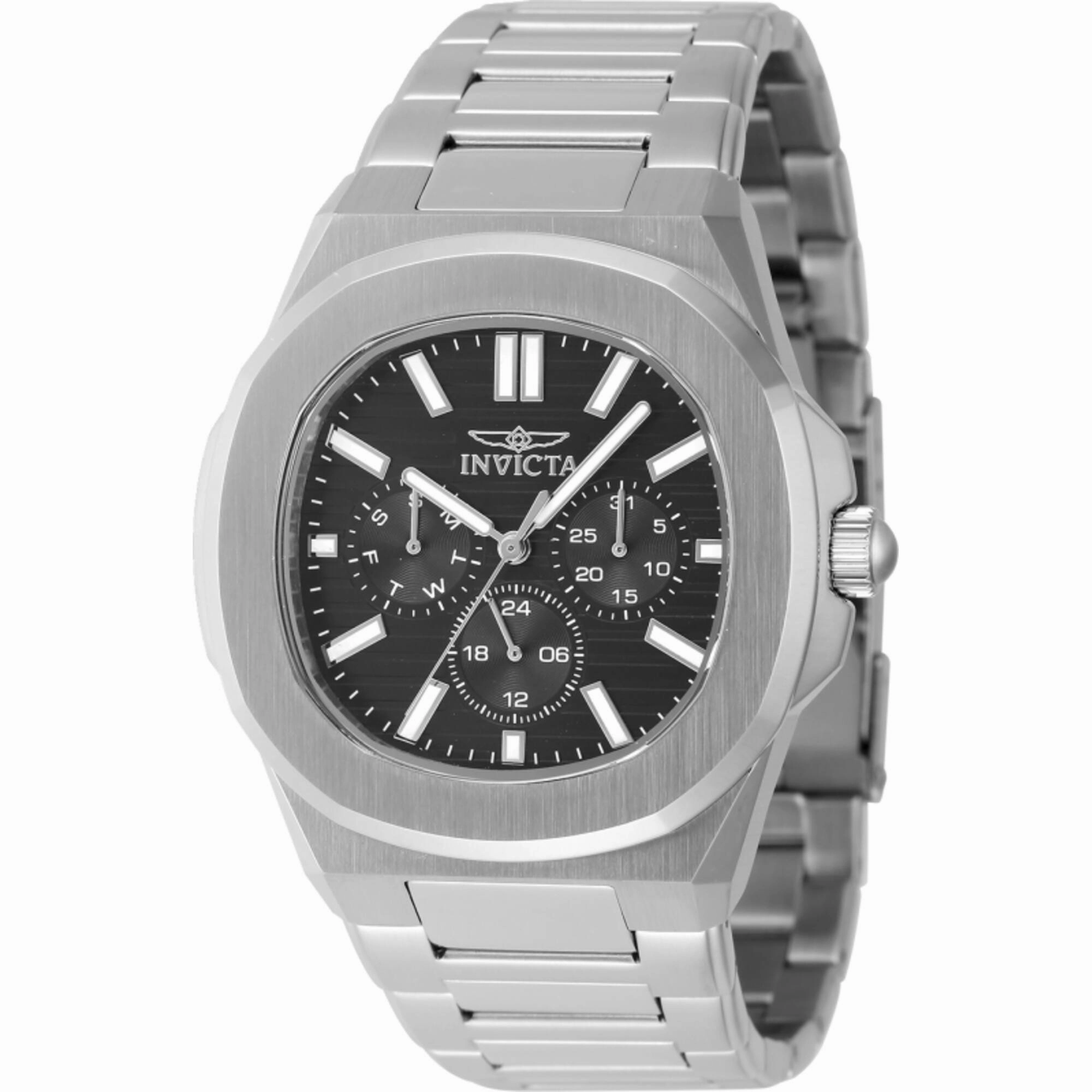 Invicta Men's Watch - Speedway Quartz Black Dial Stainless Steel Bracelet | 48325
