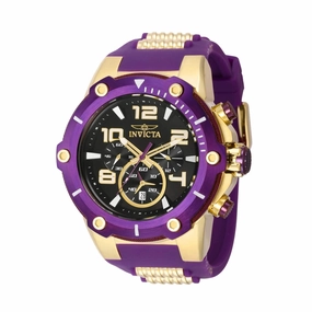 Invicta Men's Watch - Speedway Quartz Chronograph Black Dial Silicone Strap | 40895