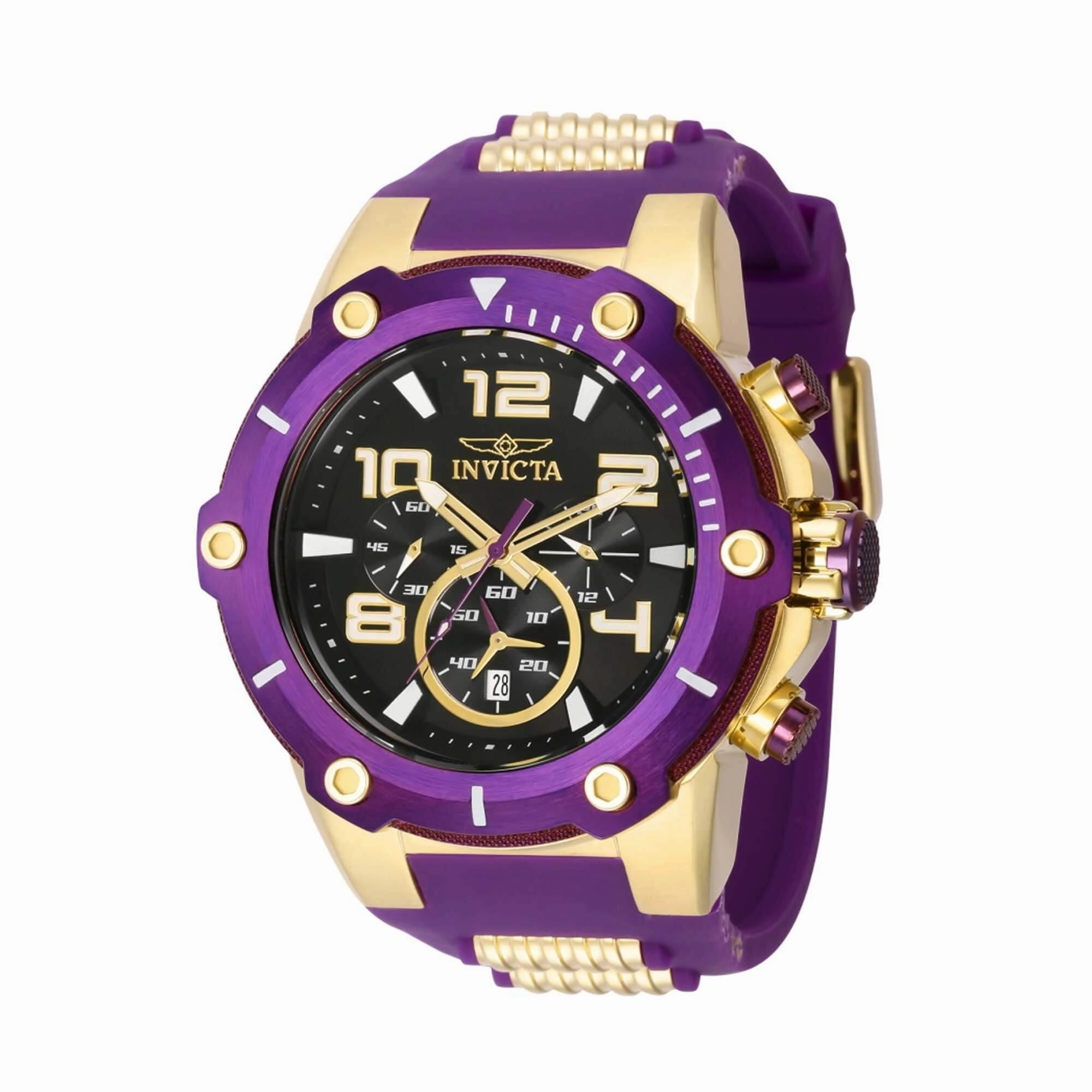Invicta Men's Watch - Speedway Quartz Chronograph Black Dial Silicone Strap | 40895