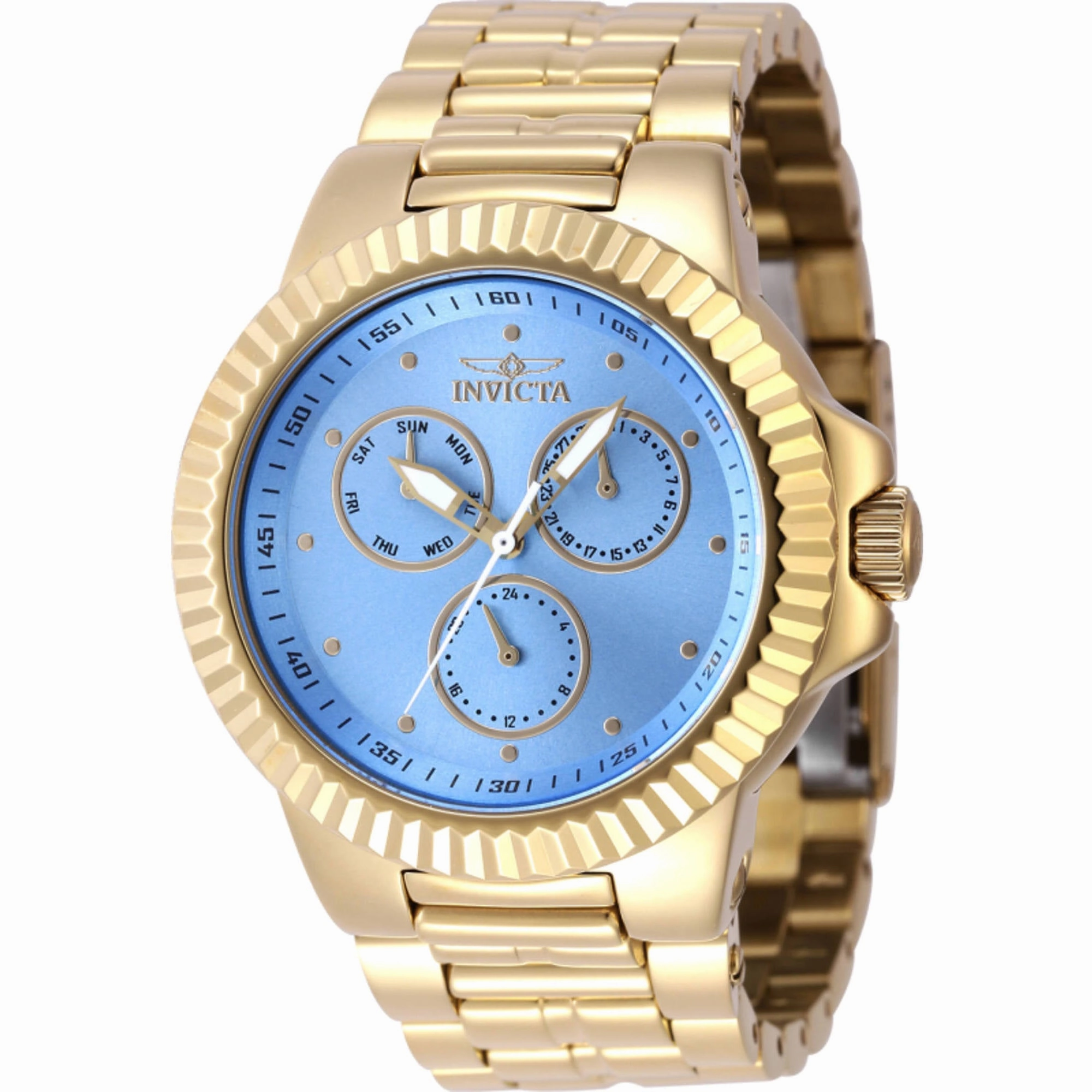 Invicta Men's Watch - Subaqua Blue Dial Yellow Gold Steel Bracelet Quartz | 46599