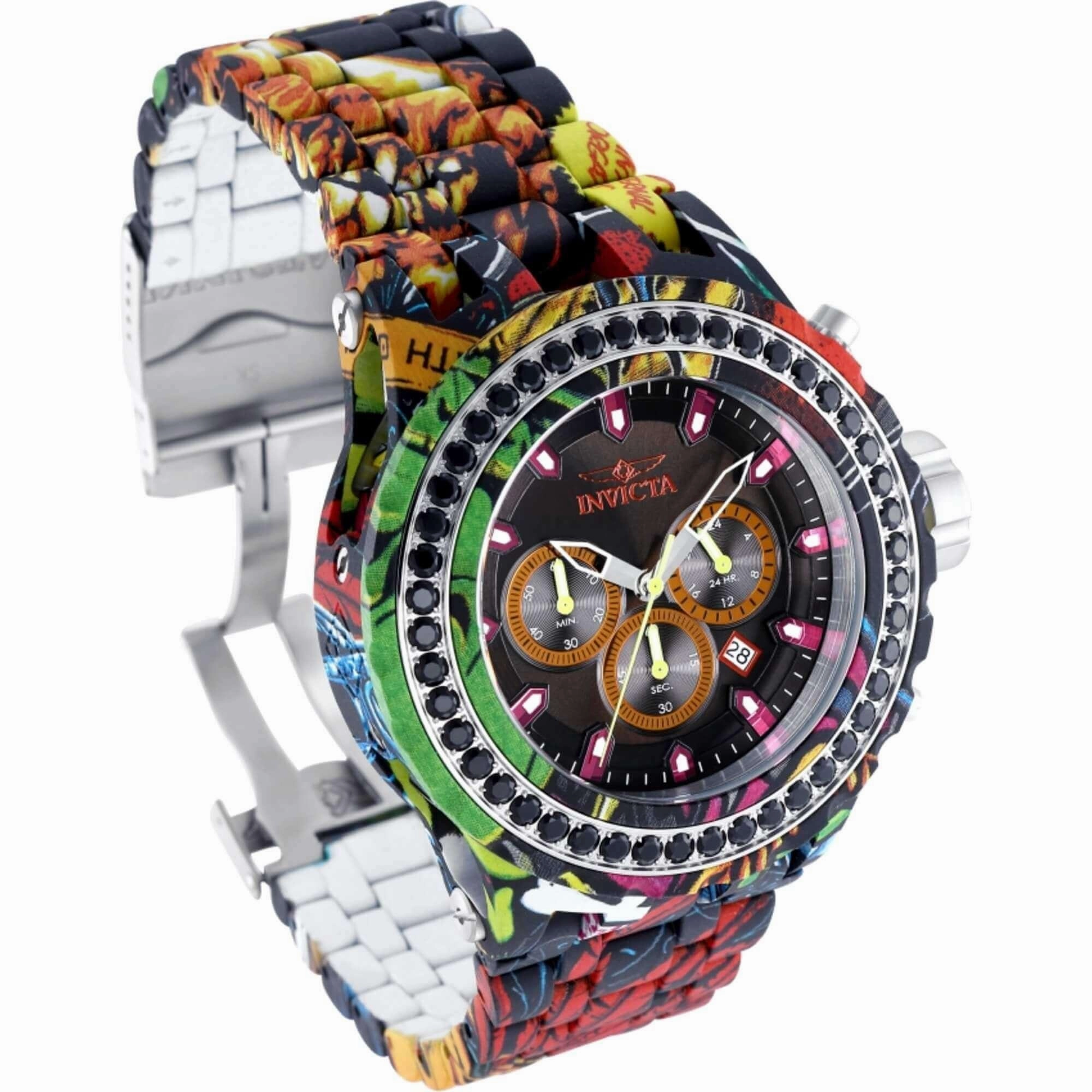 Invicta Men's Watch - Subaqua Quartz Orange and Black Dial Aqua Bracelet | 35434