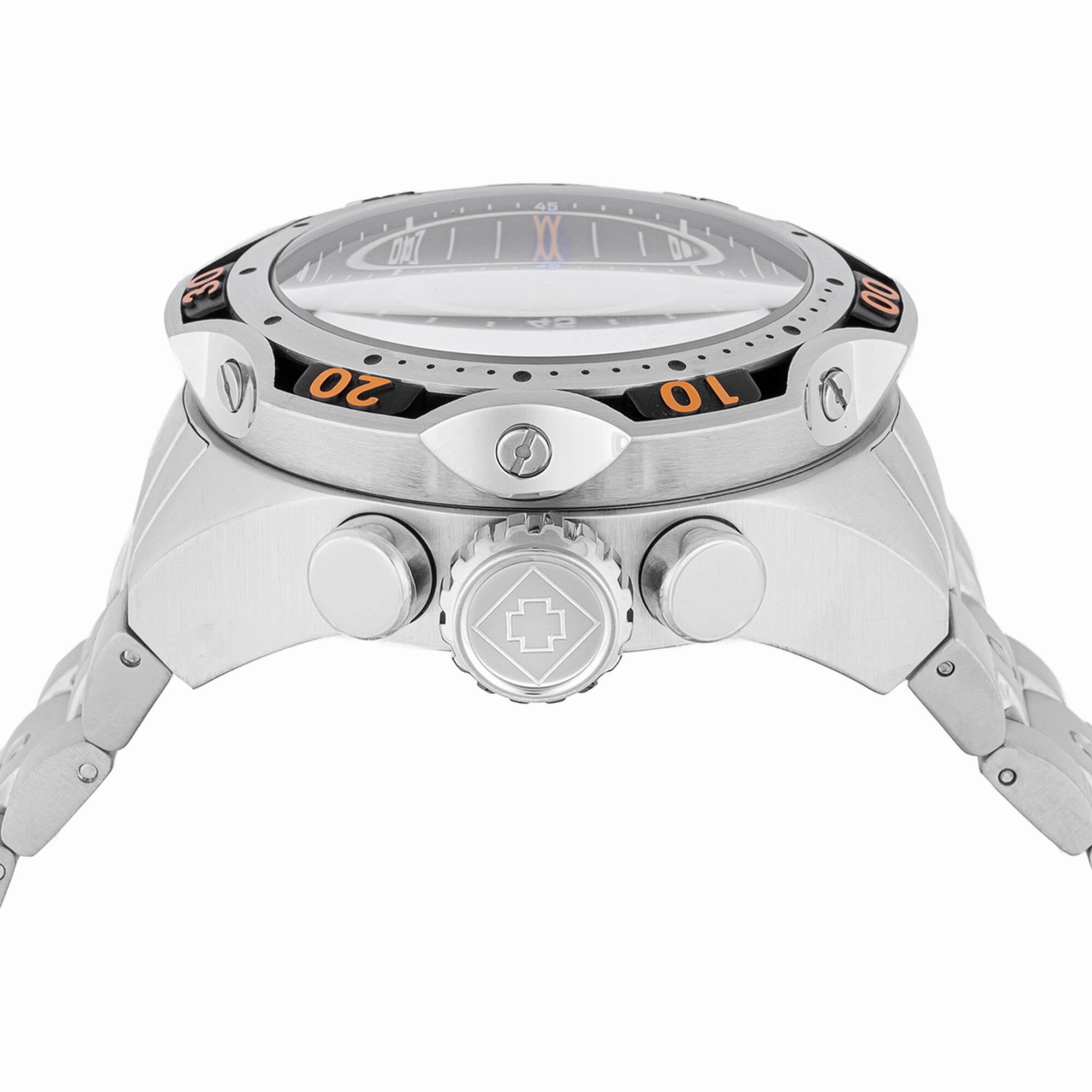Invicta Men's Watch - Venom Chronograph Black Dial Silver Steel Bracelet | 47756