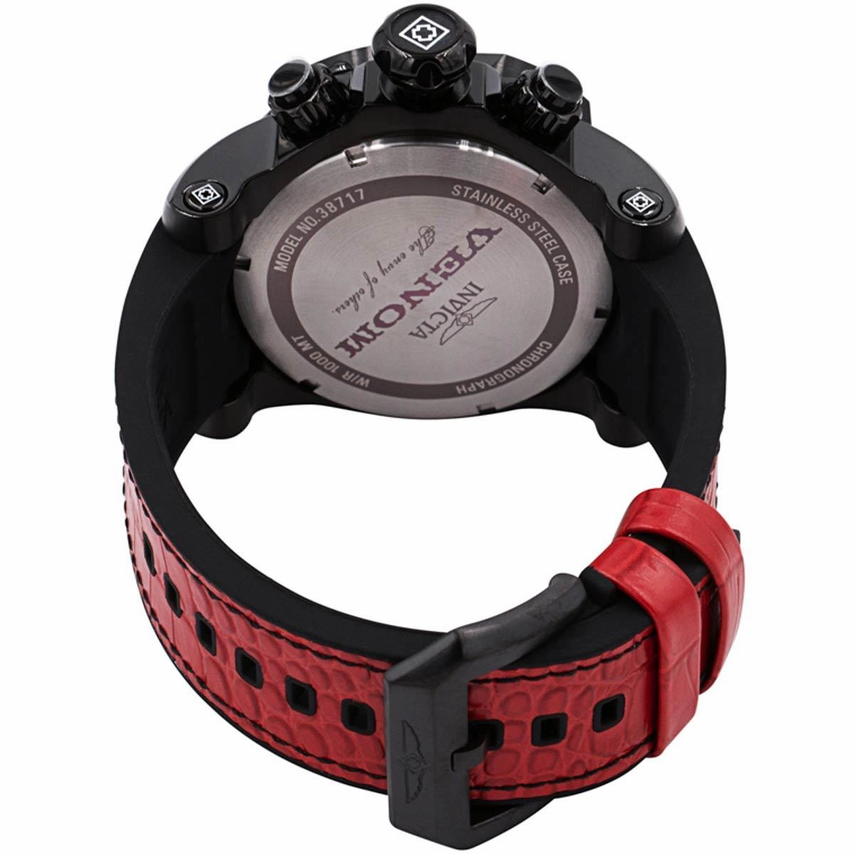 Invicta Men's Watch - Venom Swiss Quartz Chronograph Black and Red Strap | 38717