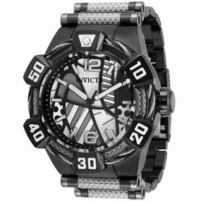 Invicta Men's Watch Britto Quartz Black and White Dial Two Tone Bracelet 35281