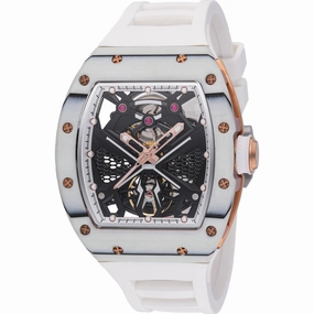 Invicta Men's Watch S1 Rally Automatic Skeleton Dial White Silicone Strap 49015