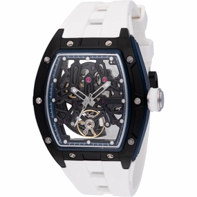 Invicta Men's Watch S1 Rally Black and Silver Skeleton Dial Silicone Strap 49030