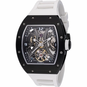Invicta Men's Watch S1 Rally Chrono Skeleton Dial White Silicone Strap 49021
