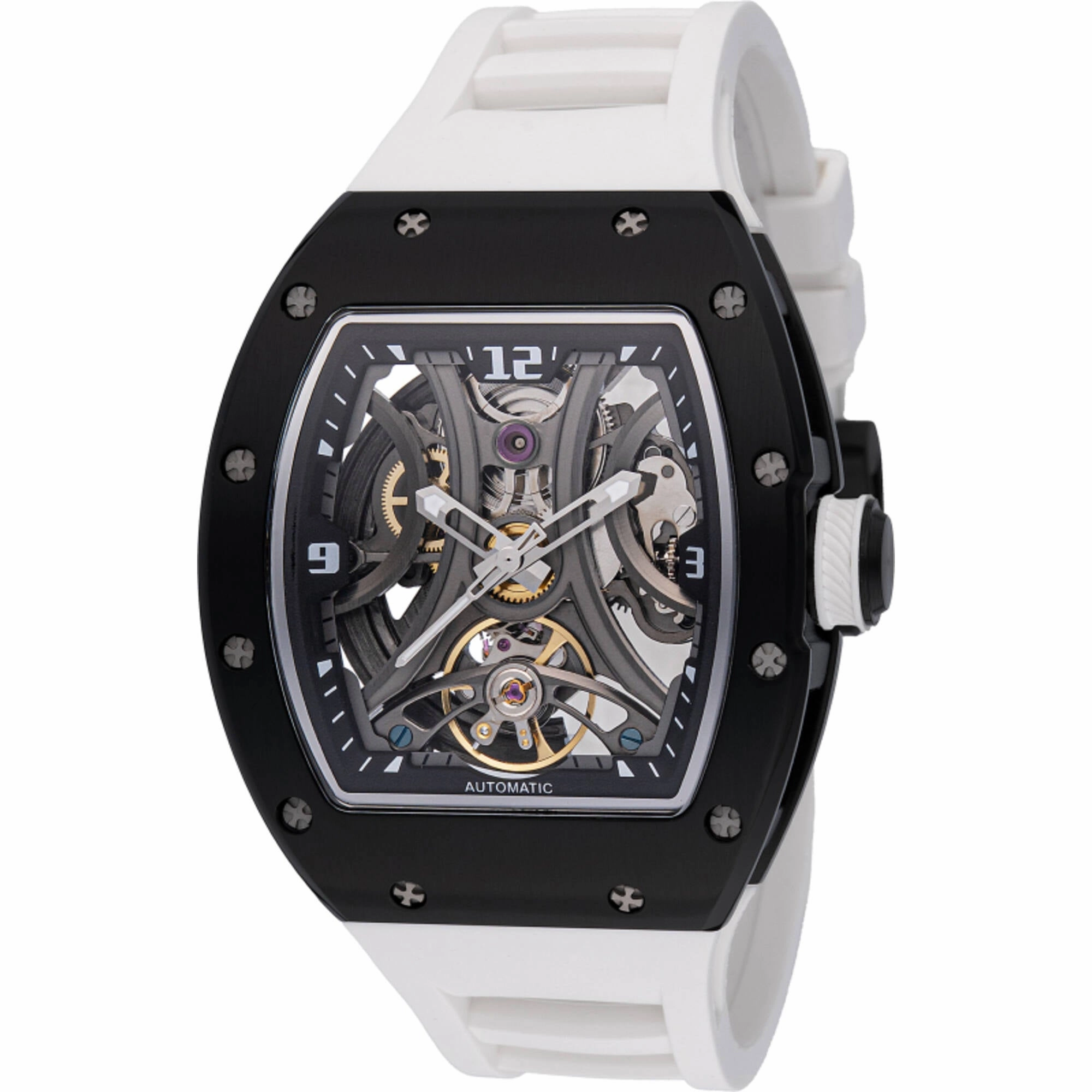 Invicta Men's Watch S1 Rally Chrono Skeleton Dial White Silicone Strap 49021