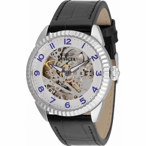 Invicta Women's Automatic Watch - Specialty Semi-Skeleton Dial Black Strap | 36565