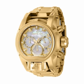 Invicta Women's Chrono Watch - Bolt Zeus Magnum Yellow Gold Bracelet Dual Time | 40587