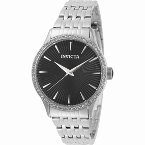 Invicta Women's Quartz Watch - Angel Black Dial Stainless Steel Bracelet | 31946