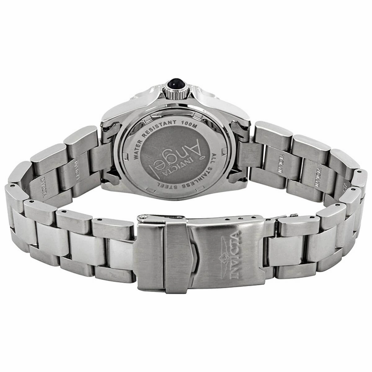 Invicta Women's Quartz Watch - Angel Crystal Pave Dial Silver Tone Bracelet | 28439
