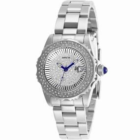 Invicta Women's Quartz Watch - Angel Crystal Pave Dial Silver Tone Bracelet | 28439