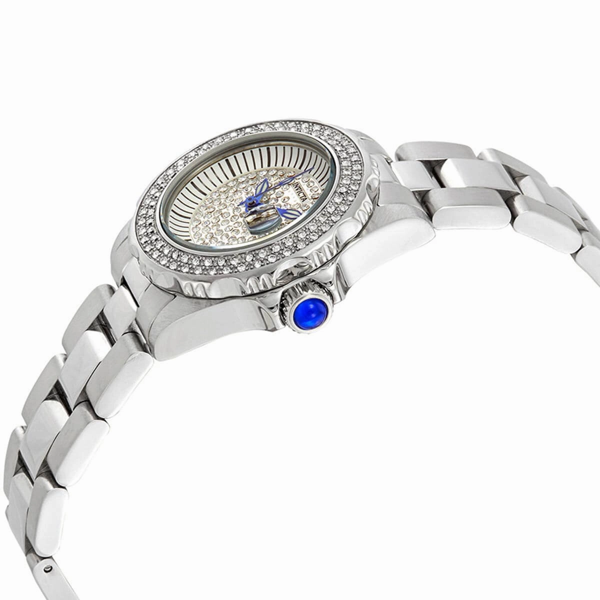 Invicta Women's Quartz Watch - Angel Crystal Pave Dial Silver Tone Bracelet | 28439