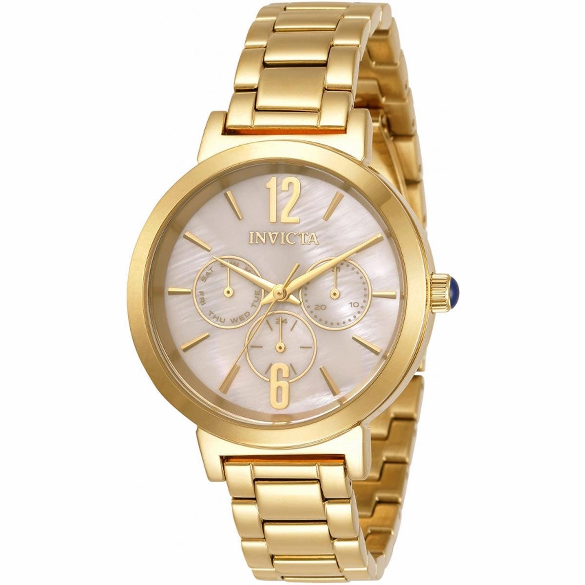 Invicta Women's Quartz Watch - Angel Gold Oyster Dial Yellow Gold Bracelet | 31084