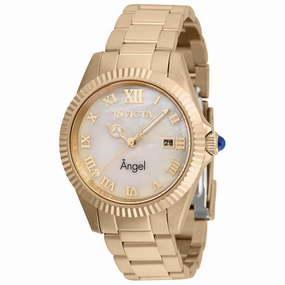 Invicta Women's Quartz Watch - Angel Mother of Pearl Dial Rose Gold Bracelet | 36059