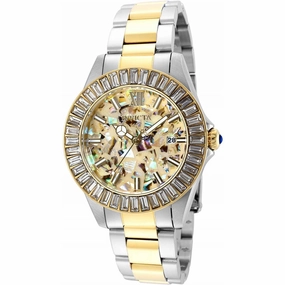 Invicta Women's Quartz Watch - Angel Mother Of Pearl Dial Two Tone Bracelet | 36975