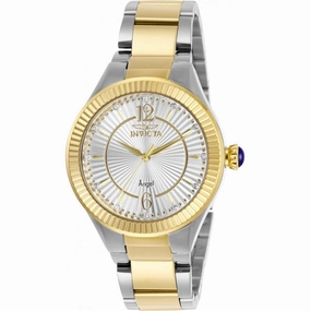 Invicta Women's Quartz Watch - Angel Silver Tone Dial Two Tone Bracelet | 28334