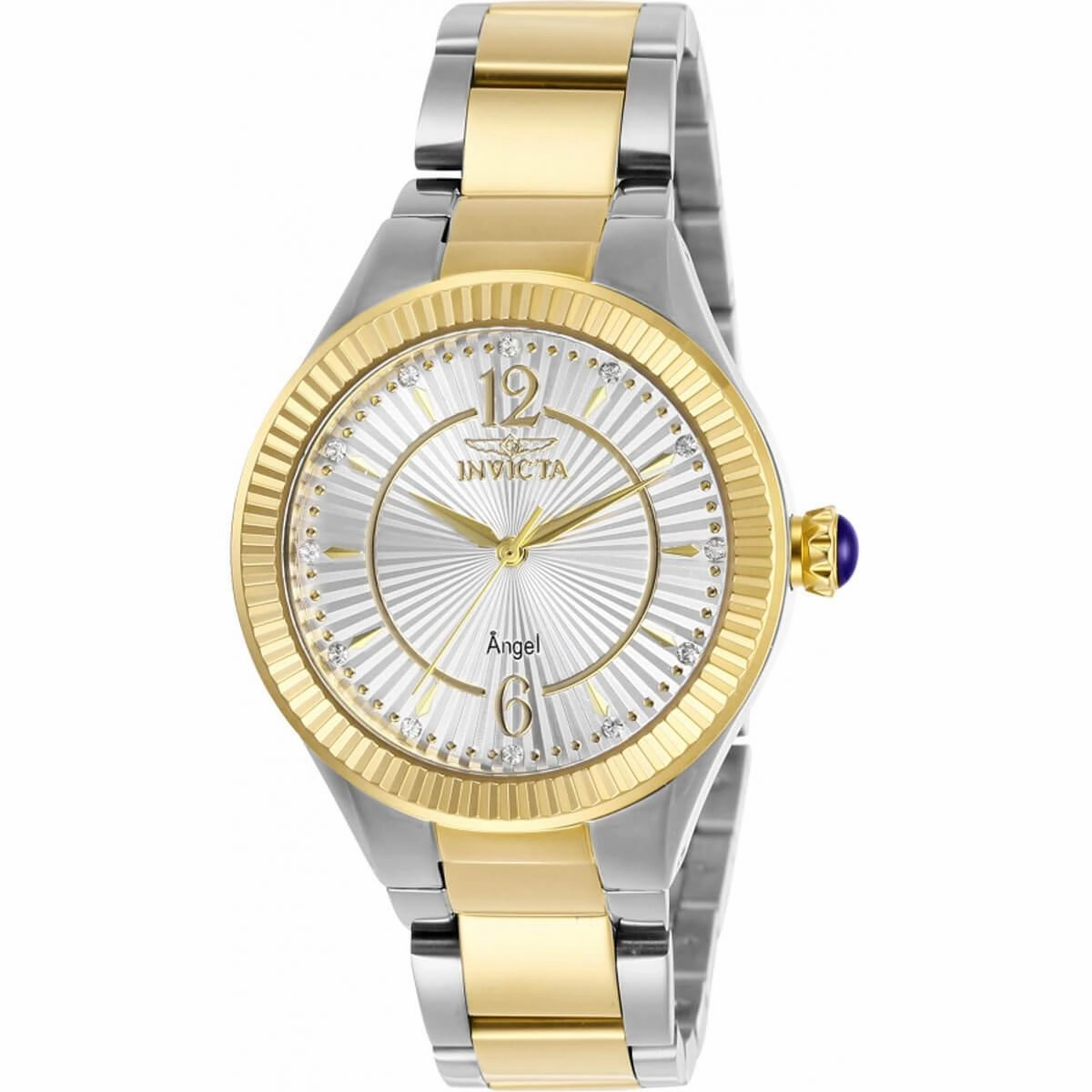 Invicta Women's Quartz Watch - Angel Silver Tone Dial Two Tone Bracelet | 28334
