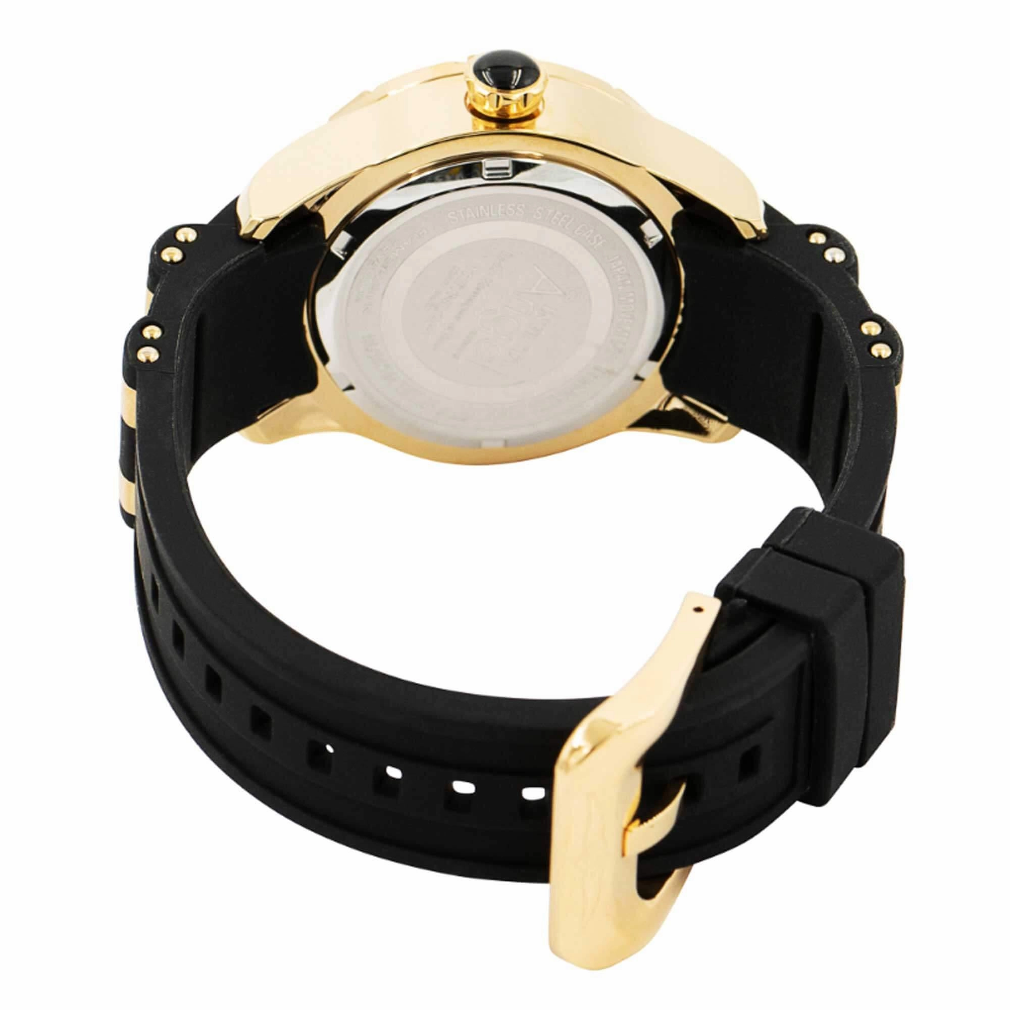 Invicta Women's Quartz Watch - Angel Two Tone Black and Yellow Gold Strap | 36716