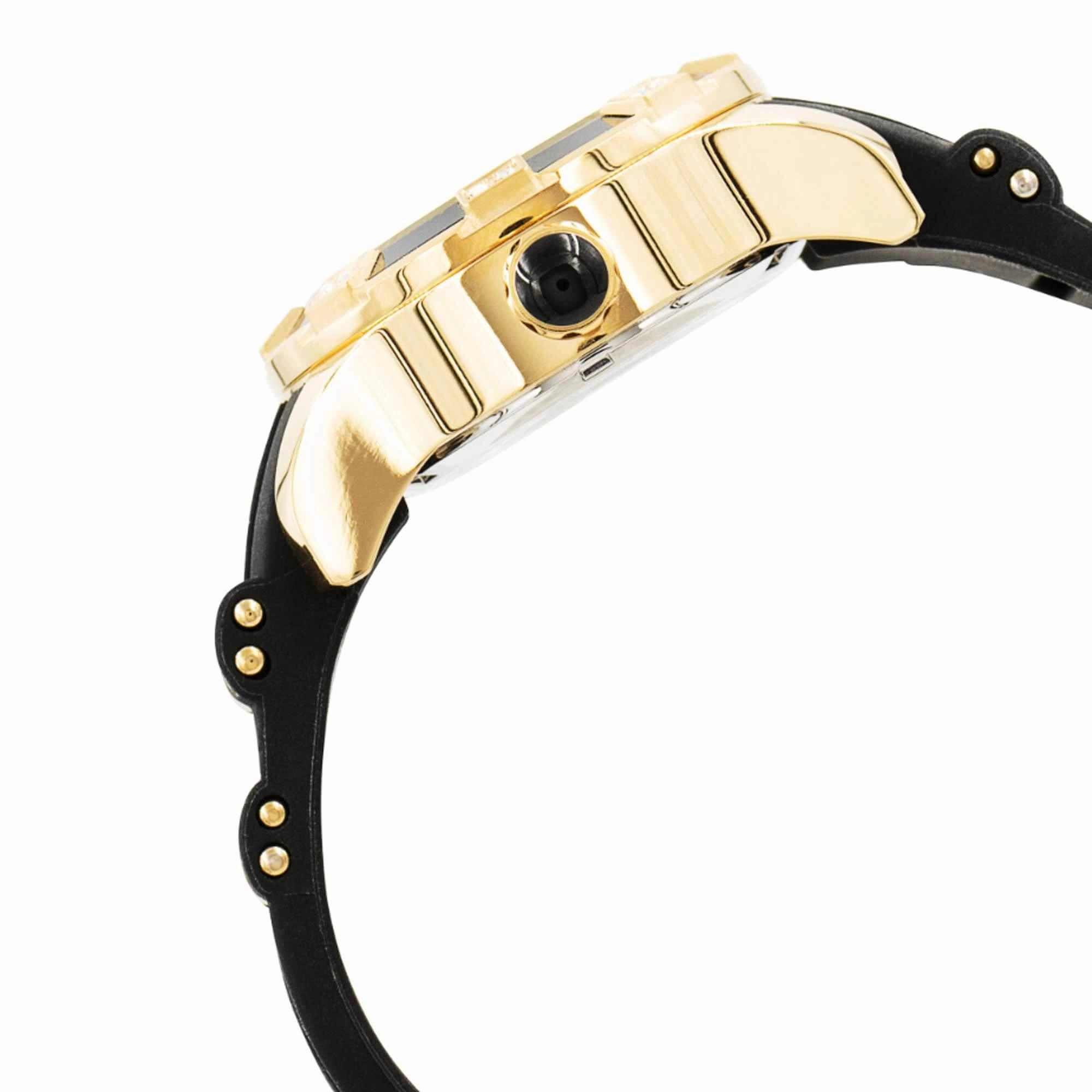 Invicta Women's Quartz Watch - Angel Two Tone Black and Yellow Gold Strap | 36716