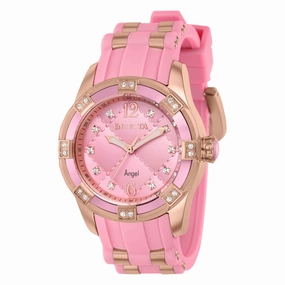 Invicta Women's Quartz Watch - Angel Two Tone Pink and Rose Gold Strap | 36715