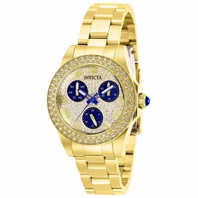 Invicta Women's Quartz Watch - Angel Yellow Gold Stainless Steel Bracelet | 28478
