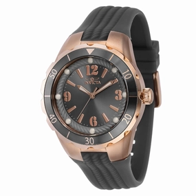 Invicta Women's Quartz Watch - Angle Charcoal Dial Silicone Rubber Strap | 40310