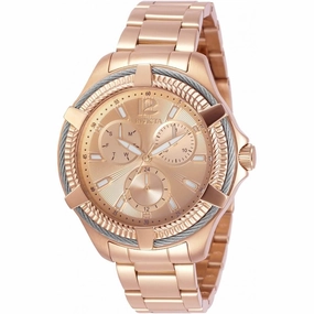 Invicta Women's Quartz Watch - Bolt Day-Date Rose Gold Dial Bracelet | 30898