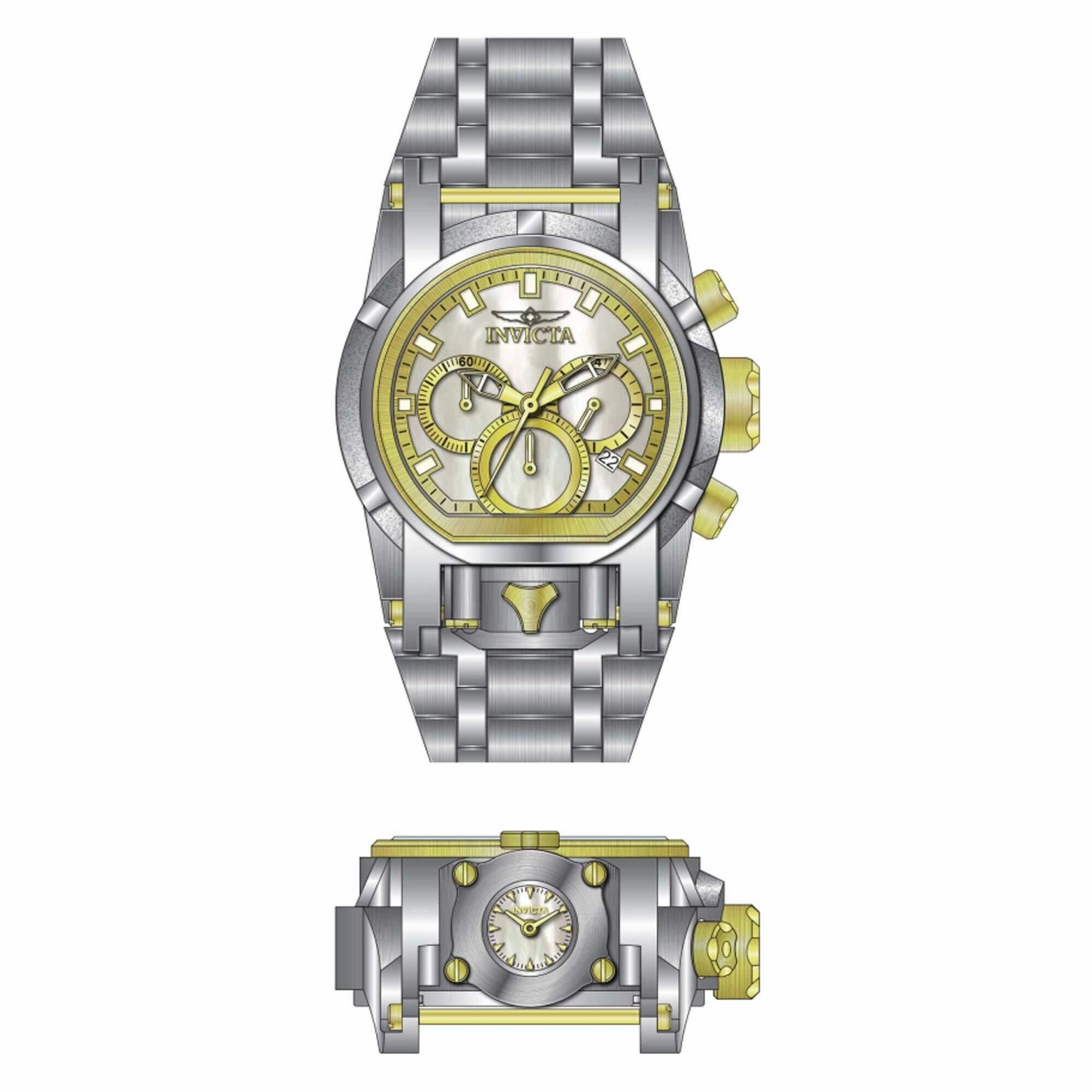 Invicta Women's Quartz Watch - Bolt Zeus Magnum MOP Dial Silver Tone Bracelet | 40591