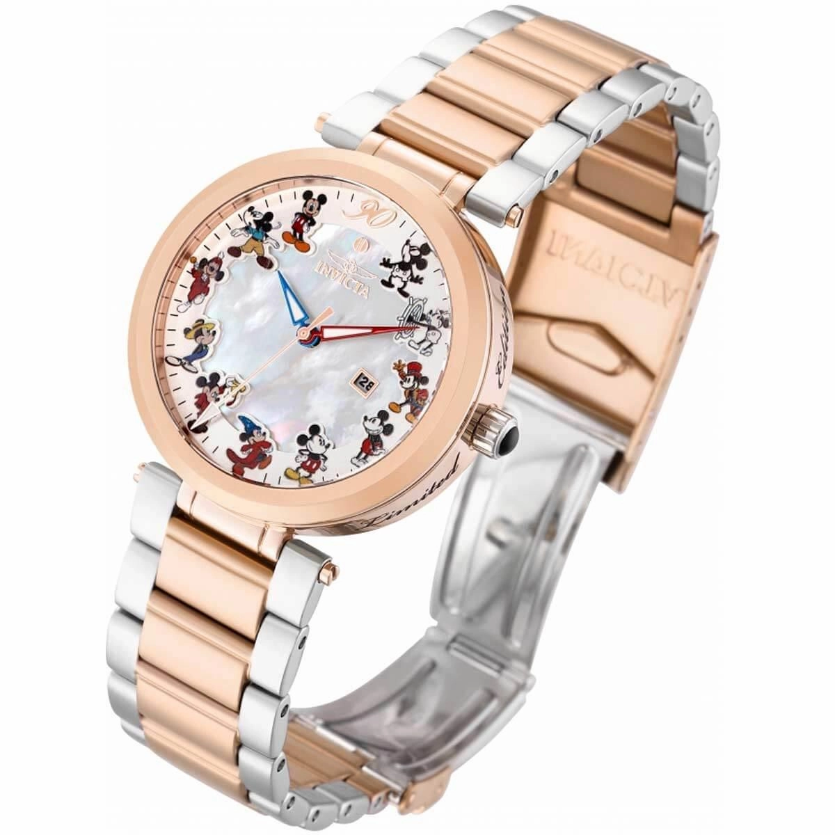 Invicta Women's Quartz Watch - Disney MOP Dial Stainless Steel Bracelet | 30836