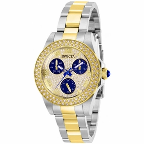 Invicta Women's Watch - Angel Crystal Pave and Blue Dial Two Tone Bracelet | 28476