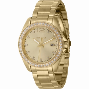 Invicta Women's Watch - Angel Quartz Gold Tone Dial Stainless Steel Bracelet | 44840