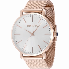 Invicta Women's Watch - Angel Quartz Silver Dial Rose Gold Steel Bracelet | 48847