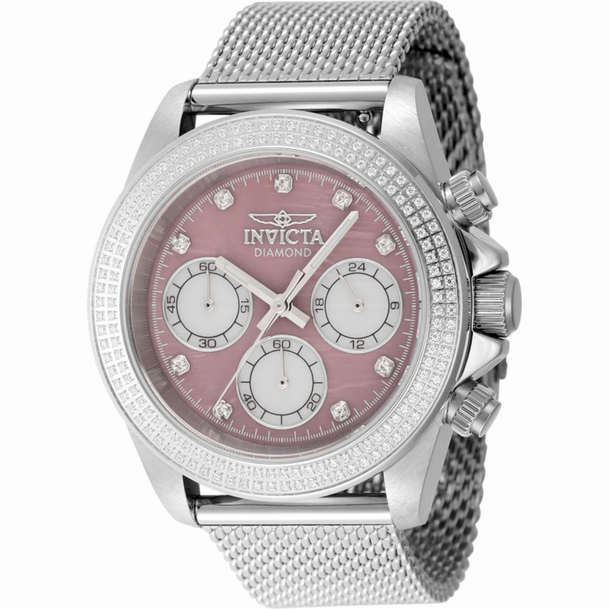 Invicta Women's Watch - Elite Diamond Quartz Chronograph Silver Tone Bracelet | 48758