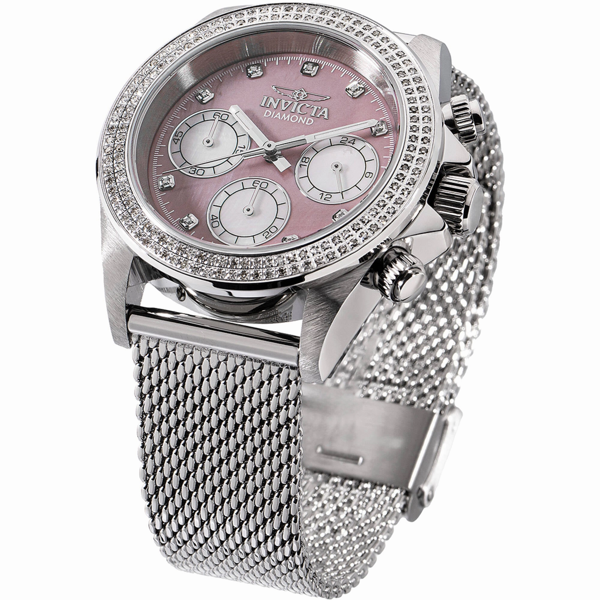 Invicta Women's Watch - Elite Diamond Quartz Chronograph Silver Tone Bracelet | 48758