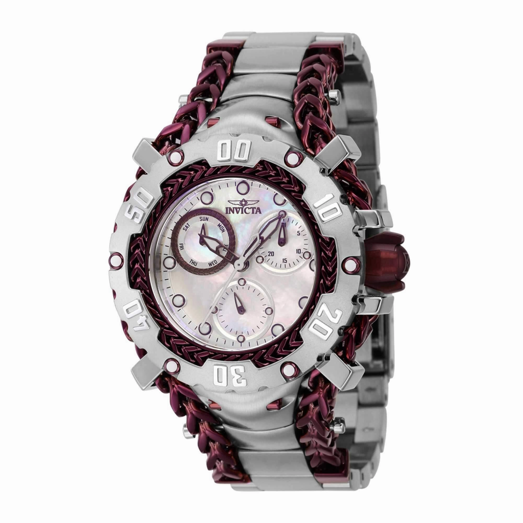 Invicta Women's Watch - Gladiator Quartz Burgundy Chain Accented Bracelet | 41110