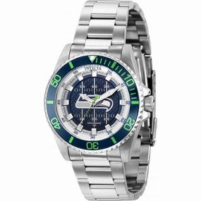 Invicta Women's Watch - NFL Seattle Seahawks Blue and White Dial SS Bracelet | 36926