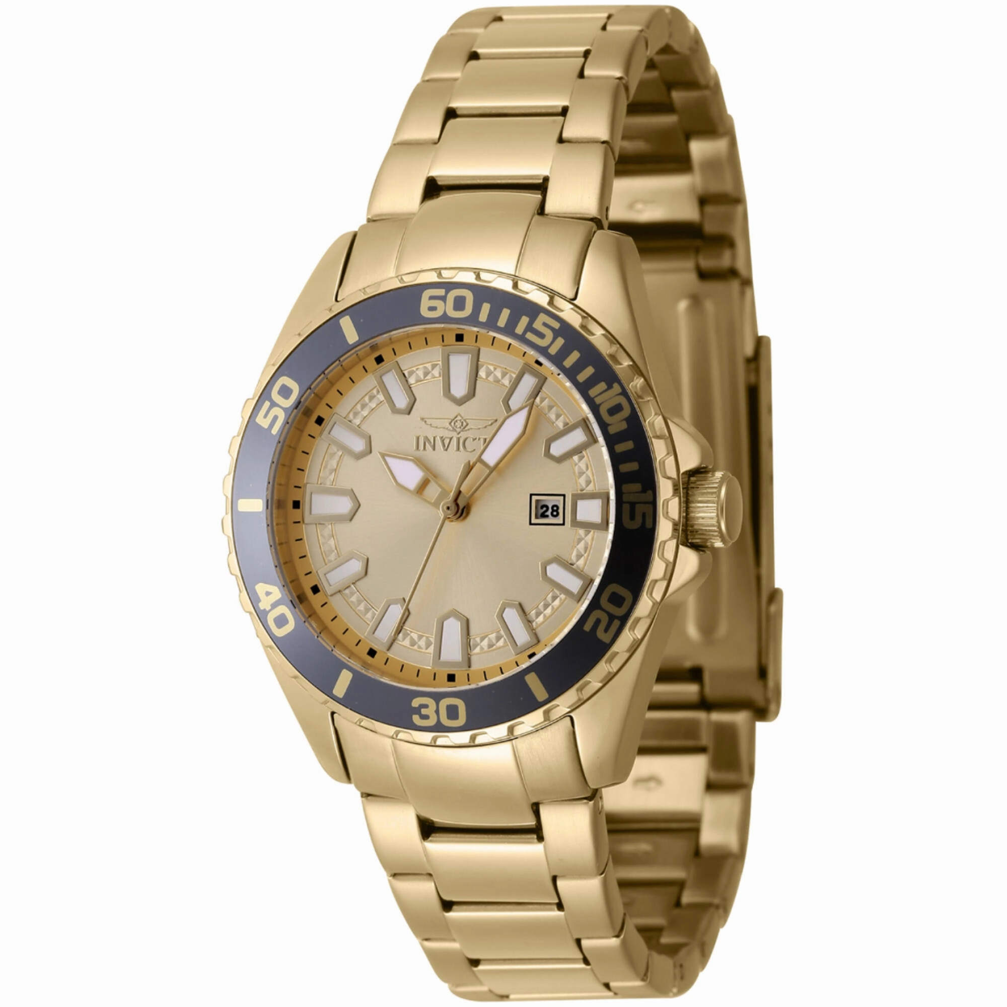 Invicta Women's Watch - Pro Diver Quartz Grey and Gold Tone Bezel Bracelet | 47344