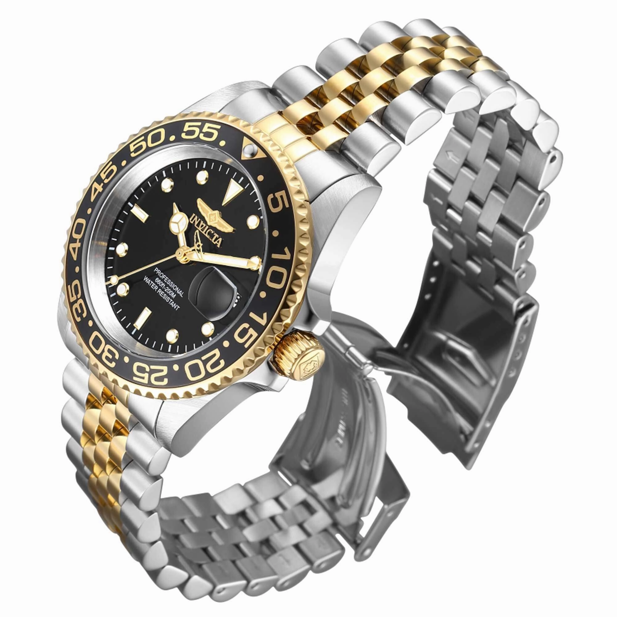 Invicta Women's Watch - Pro Diver Steel Bracelet Date Display Rotating Bezel | 37166