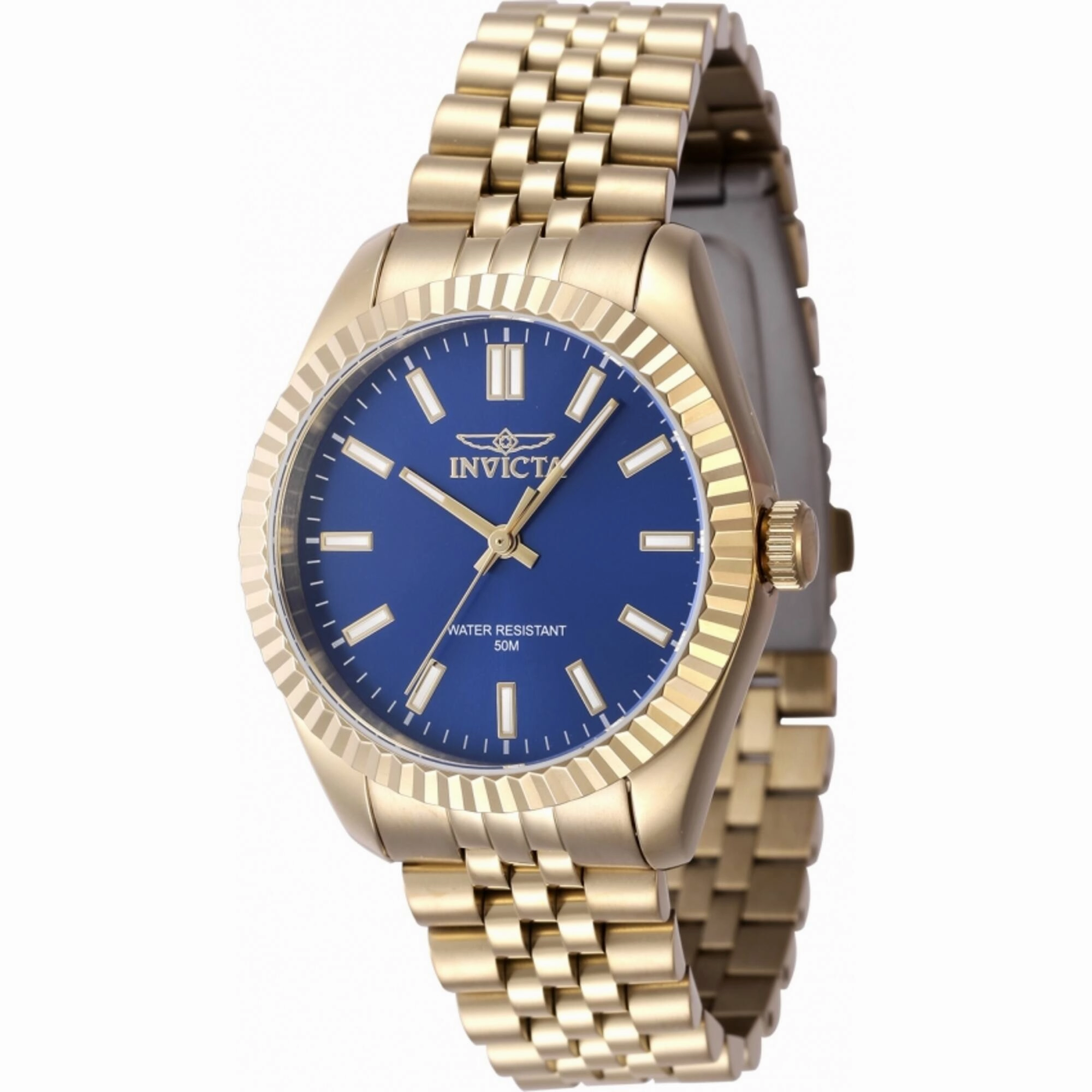 Invicta Women's Watch - Specialty Quartz Blue Dial Yellow Gold Bracelet | 47506