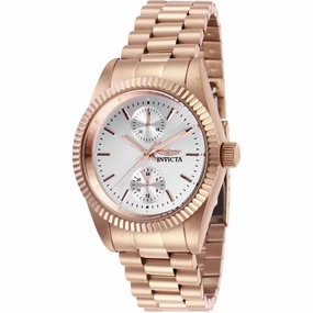 Invicta Women's Watch - Specialty Silver and Rose Gold Dial Steel Bracelet | 29448