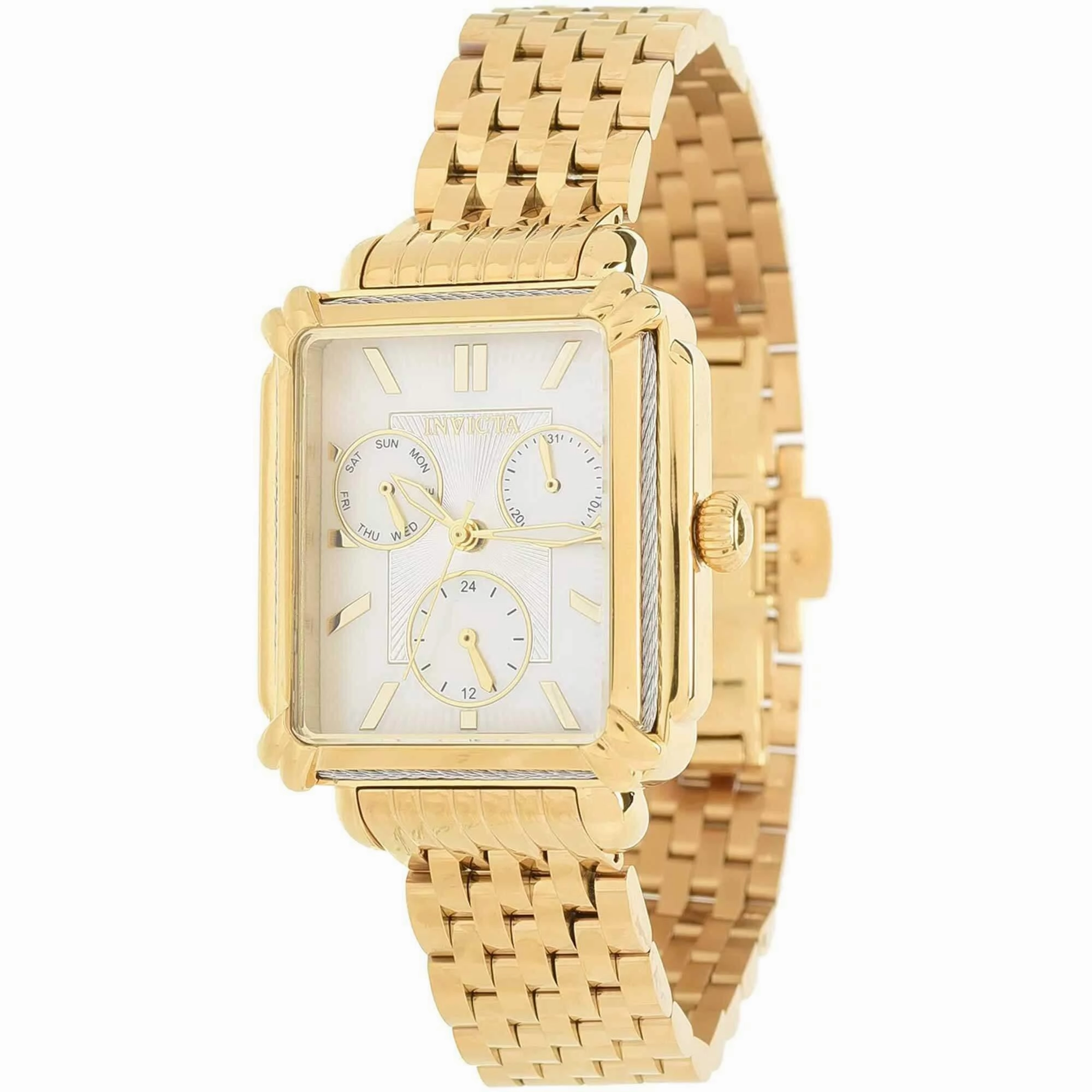 Invicta Women's Watch - Wildflower Date Display Yellow Gold Steel Bracelet | 37277
