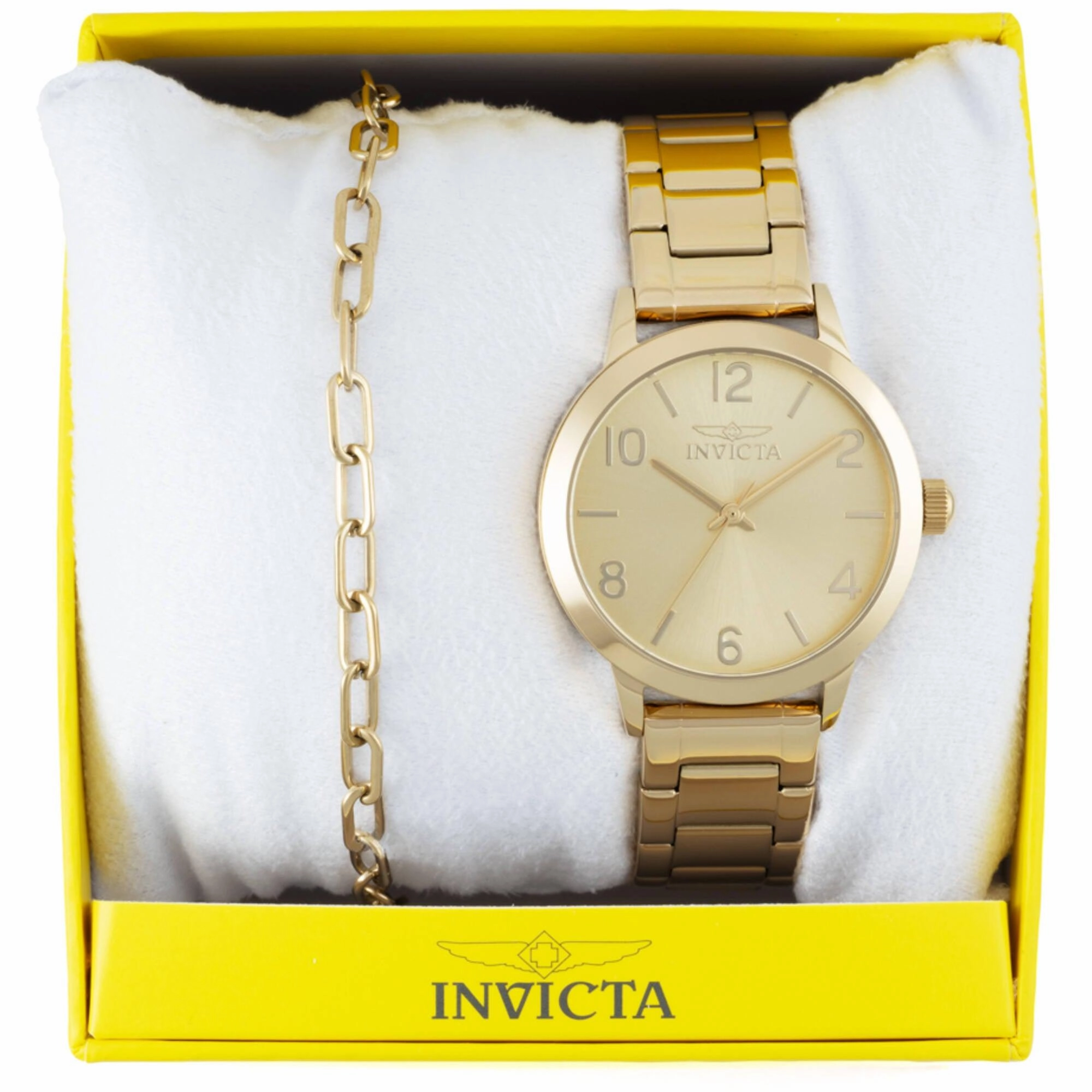 Invicta Women's Watch with Bracelet Set - Wildflower Quartz Gold Tone Dial | 47271