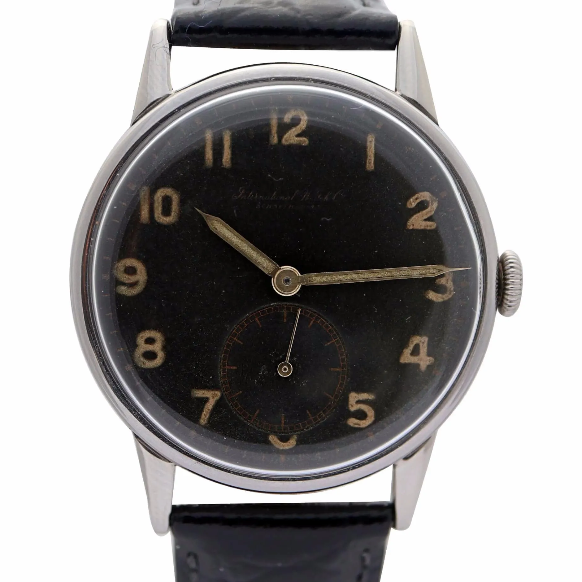 IWC Calibre 83 1943 Black Dial Men's Vintage Watch