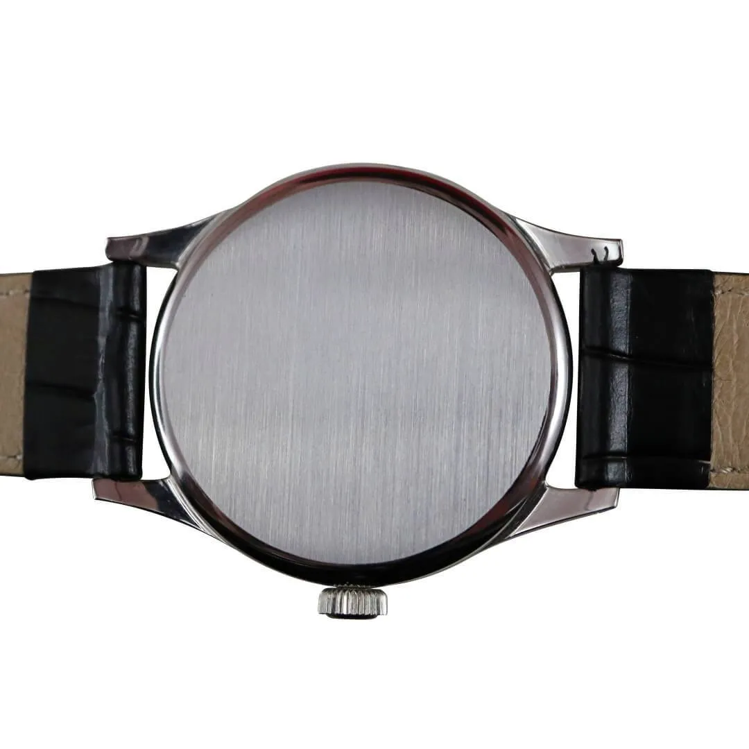 IWC Hermet Sport Cal. 83 1940's Black Dial Men's Steel Vintage Watch